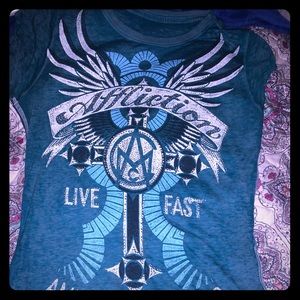 Affliction woman’s shirt 👕 New w/o tags size sm